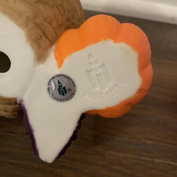 PartyLite Cornucopia Pumpkin Votive Candle Holders Set of 2 Fall Harvest Decor - Picture 5 of 8